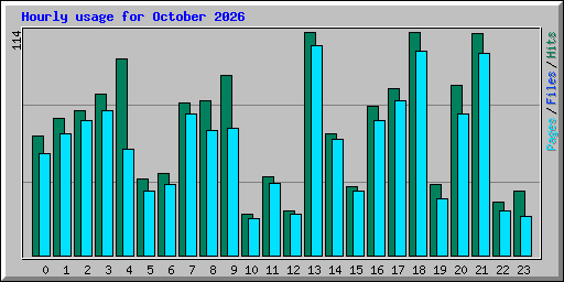 Hourly usage for October 2026