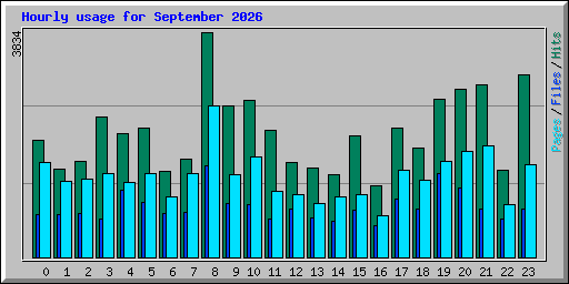 Hourly usage for September 2026