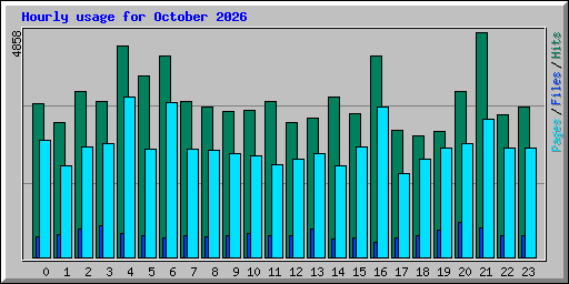 Hourly usage for October 2026